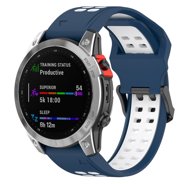 Cinturino in silicone bicolore, For Garmin Fenix 7S / 6S / 5S