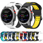 Cinturino in silicone bicolore, For Garmin Fenix 7S / 6S / 5S