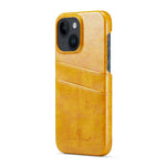Custodia in pelle PU Fierre Shann Retro Oil Wax Texture con slot per schede, For iPhone 14, For iPhone 14 Plus, For iPhone 14 Pro, For iPhone 14 Pro Max