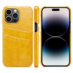 Custodia in pelle PU Fierre Shann Retro Oil Wax Texture con slot per schede, For iPhone 14, For iPhone 14 Plus, For iPhone 14 Pro, For iPhone 14 Pro Max