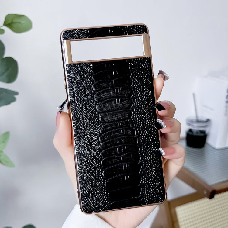 Custodia per telefono galvanica nano serie Weilai in vera pelle, For Google Pixel 6, For Google Pixel 6 Pro, For Google Pixel 7, For Google Pixel 7 Pro