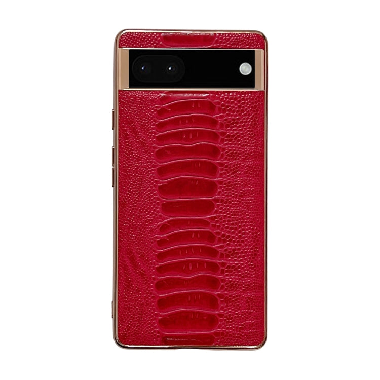 Custodia per telefono galvanica nano serie Weilai in vera pelle, For Google Pixel 6, For Google Pixel 6 Pro, For Google Pixel 7, For Google Pixel 7 Pro