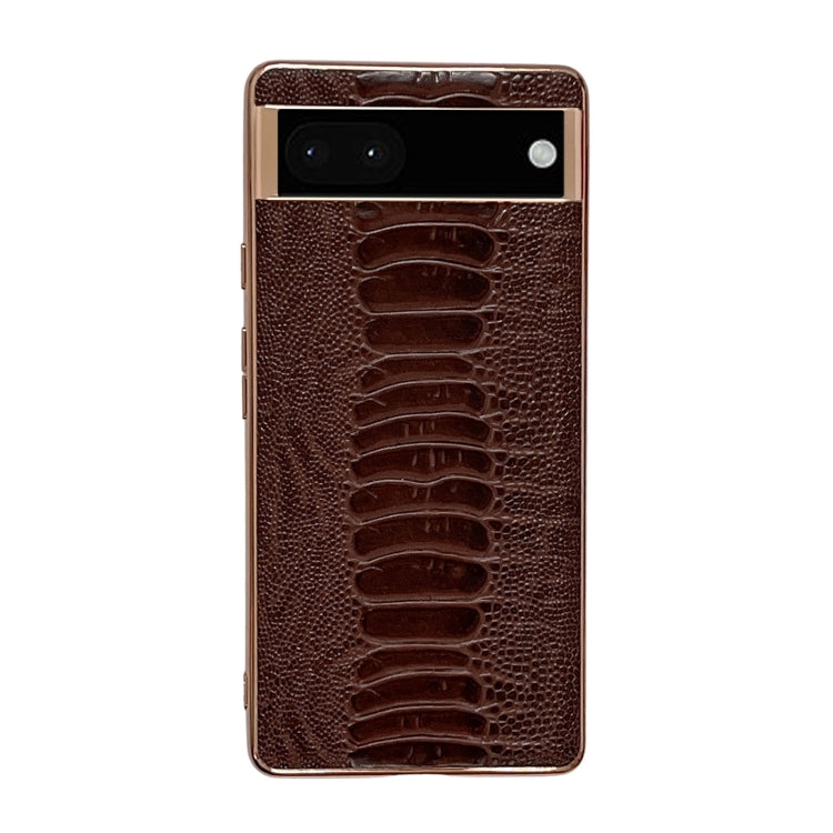 Custodia per telefono galvanica nano serie Weilai in vera pelle, For Google Pixel 6, For Google Pixel 6 Pro, For Google Pixel 7, For Google Pixel 7 Pro