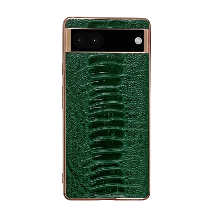 Custodia per telefono galvanica nano serie Weilai in vera pelle, For Google Pixel 6, For Google Pixel 6 Pro, For Google Pixel 7, For Google Pixel 7 Pro