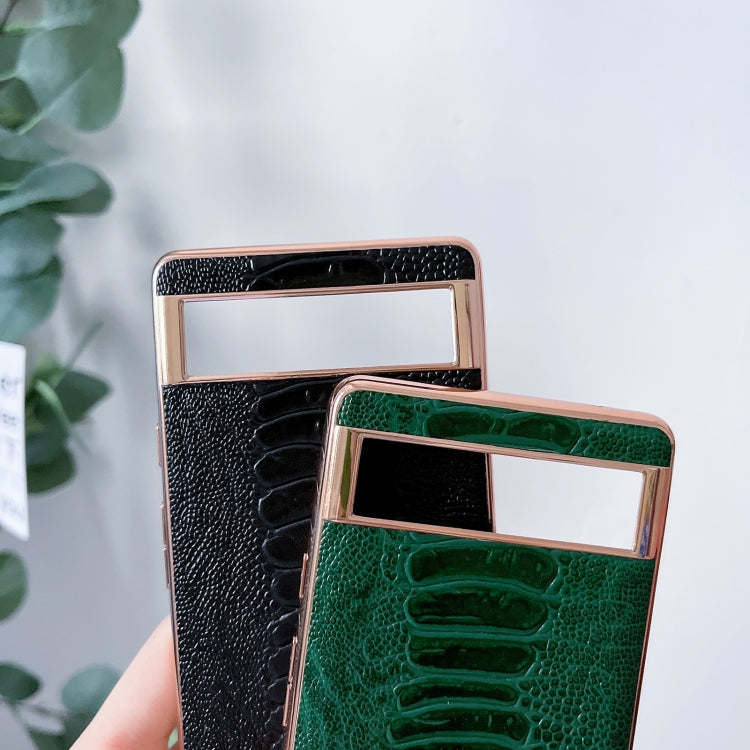 Custodia per telefono galvanica nano serie Weilai in vera pelle, For Google Pixel 6, For Google Pixel 6 Pro, For Google Pixel 7, For Google Pixel 7 Pro