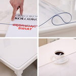 Tovaglia in vetro morbido trasparente Tovaglia impermeabile per uso domestico Tovaglia in PVC, spessore: 1 mm, 80x135cm, 85x135cm, 85x140cm, 90x120cm, 90x130cm, 90x135cm