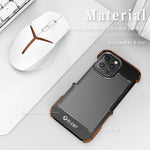 Custodia per telefono in metallo + legno R-JUST Ironwood Generation, For iPhone 14, For iPhone 14 Plus, For iPhone 14 Pro, For iPhone 14 Pro Max