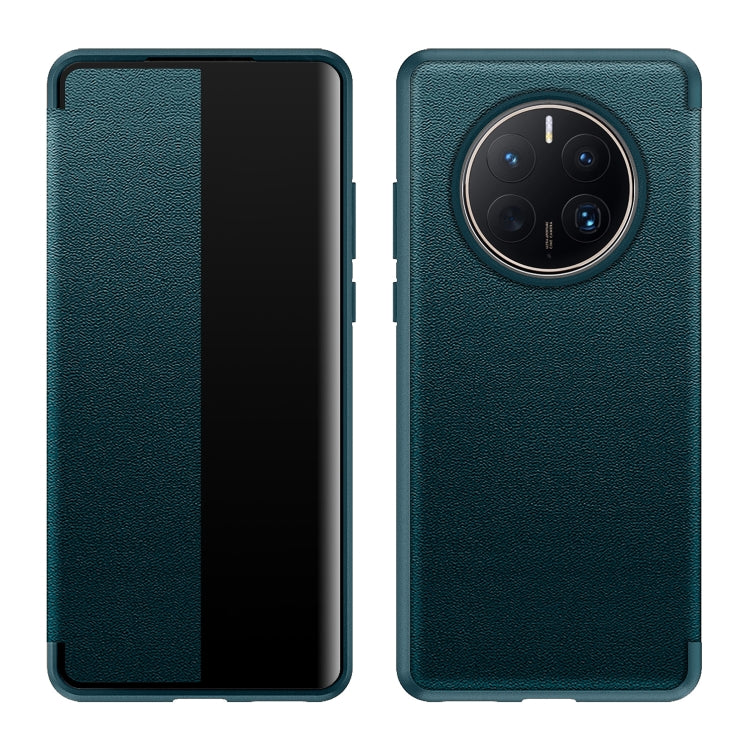 Custodia per smartphone in pelle con finestra laterale magnetica, For Huawei Mate 50 Pro, For Huawei Mate 50