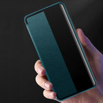 Custodia per smartphone in pelle con finestra laterale magnetica, For Huawei Mate 50 Pro, For Huawei Mate 50
