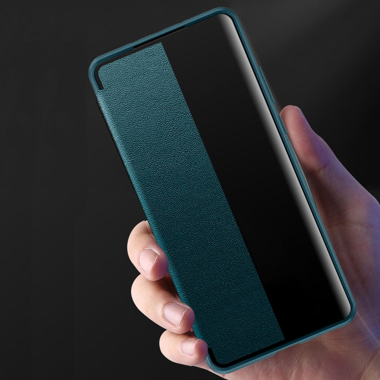 Custodia per smartphone in pelle con finestra laterale magnetica, For Huawei Mate 50 Pro, For Huawei Mate 50