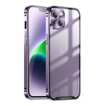Custodia per telefono in metallo satinato, For iPhone 14, For iPhone 14 Plus, For iPhone 14 Pro, For iPhone 14 Pro Max