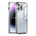 Custodia per telefono in metallo satinato, For iPhone 14, For iPhone 14 Plus, For iPhone 14 Pro, For iPhone 14 Pro Max