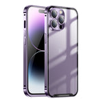 Custodia per telefono in metallo satinato, For iPhone 14, For iPhone 14 Plus, For iPhone 14 Pro, For iPhone 14 Pro Max
