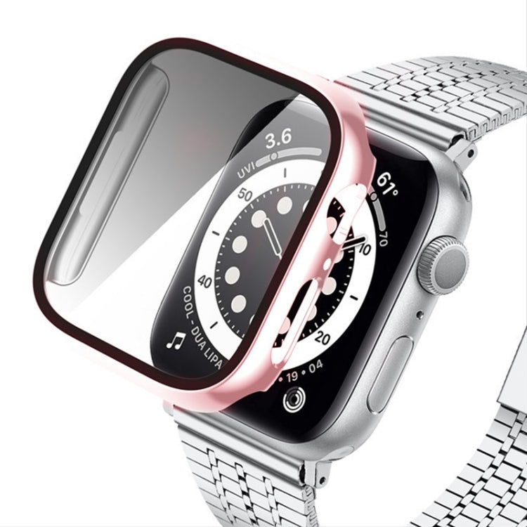 Cassa dell'orologio per PC con rivestimento in pellicola di vetro temperato, For Apple Watch Series 9 / 8 & 7 45mm, For Apple Watch Series 9 / 8 & 7 41mm