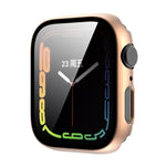 Cassa dell'orologio per PC con rivestimento in pellicola di vetro temperato, For Apple Watch Series 9 / 8 & 7 45mm, For Apple Watch Series 9 / 8 & 7 41mm