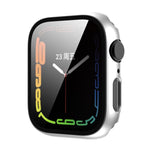 Cassa dell'orologio per PC con rivestimento in pellicola di vetro temperato, For Apple Watch Series 9 / 8 & 7 45mm, For Apple Watch Series 9 / 8 & 7 41mm