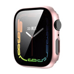 Cassa dell'orologio per PC con rivestimento in pellicola di vetro temperato, For Apple Watch Series 9 / 8 & 7 45mm, For Apple Watch Series 9 / 8 & 7 41mm