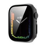 Cassa dell'orologio per PC con rivestimento in pellicola di vetro temperato, For Apple Watch Series 9 / 8 & 7 45mm, For Apple Watch Series 9 / 8 & 7 41mm