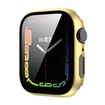 Cassa dell'orologio per PC con rivestimento in pellicola di vetro temperato, For Apple Watch Series 9 / 8 & 7 45mm, For Apple Watch Series 9 / 8 & 7 41mm
