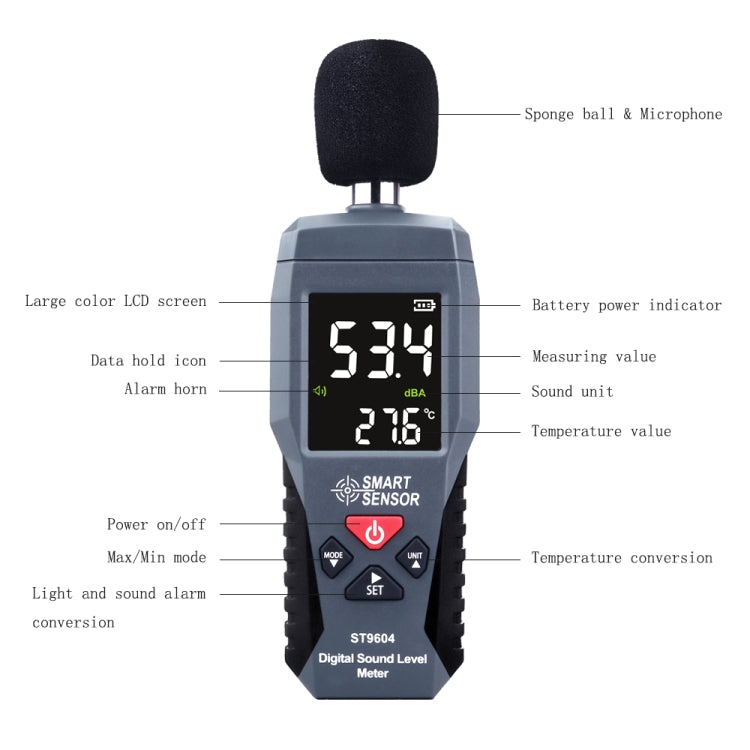 Tester audio fonometro digitale SmartSensor ST9604