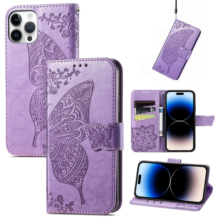 Custodia in pelle goffrata farfalla, For iPhone 14 Pro Max, For iPhone 14 Pro, For iPhone 14