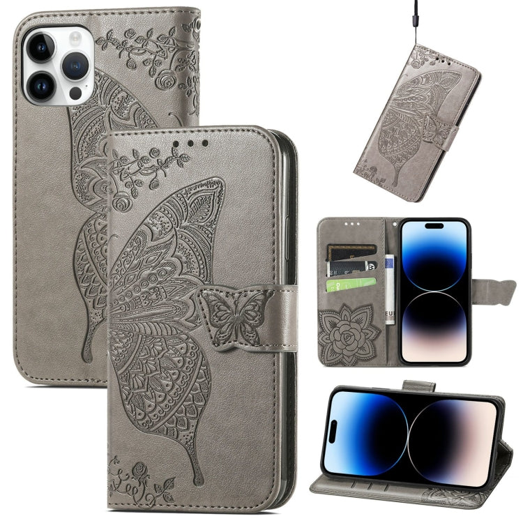 Custodia in pelle goffrata farfalla, For iPhone 14 Pro Max, For iPhone 14 Pro, For iPhone 14