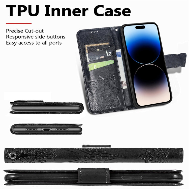 Custodia in pelle goffrata farfalla, For iPhone 14 Pro Max, For iPhone 14 Pro, For iPhone 14