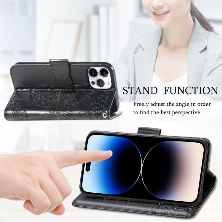 Custodia in pelle goffrata farfalla, For iPhone 14 Pro Max, For iPhone 14 Pro, For iPhone 14