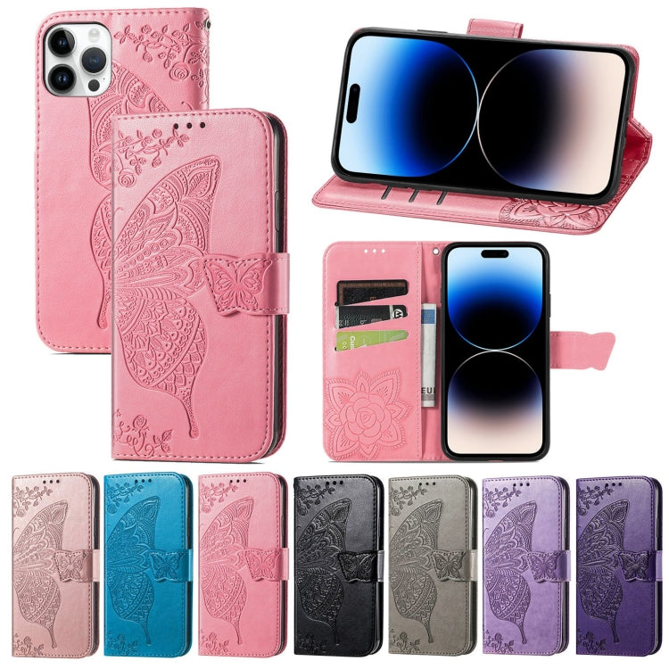 Custodia in pelle goffrata farfalla, For iPhone 14 Pro Max, For iPhone 14 Pro, For iPhone 14