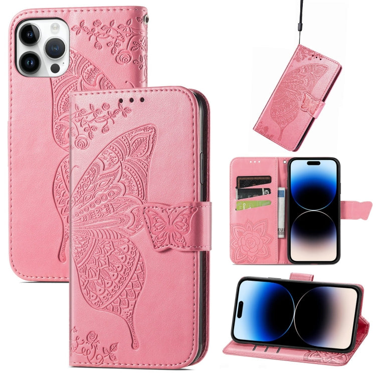 Custodia in pelle goffrata farfalla, For iPhone 14 Pro Max, For iPhone 14 Pro, For iPhone 14