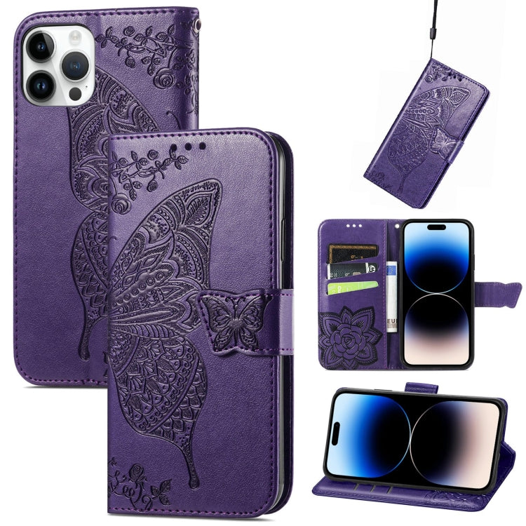 Custodia in pelle goffrata farfalla, For iPhone 14 Pro Max, For iPhone 14 Pro, For iPhone 14