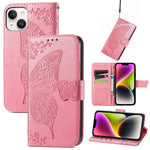 Custodia in pelle goffrata farfalla, For iPhone 14 Pro Max, For iPhone 14 Pro, For iPhone 14