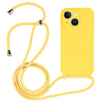 Custodia in silicone liquido con cordino a tracolla, For iPhone 14