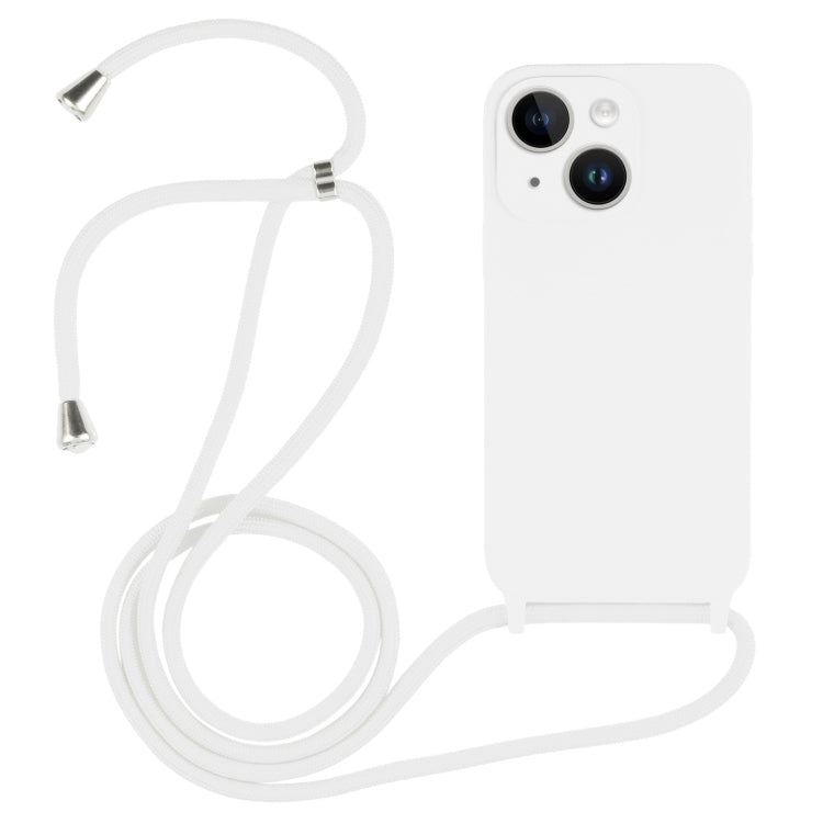 Custodia in silicone liquido con cordino a tracolla, For iPhone 14