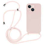 Custodia in silicone liquido con cordino a tracolla, For iPhone 14 Plus