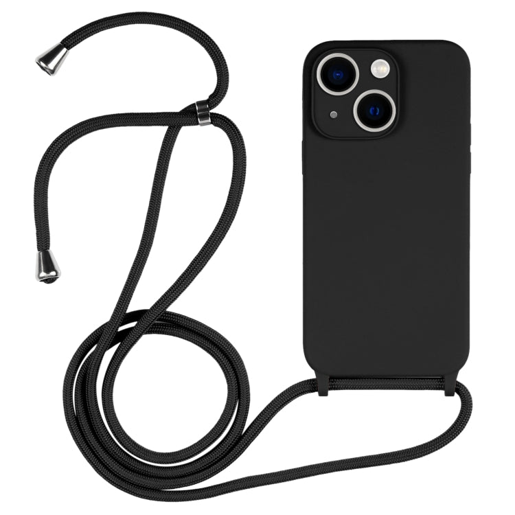 Custodia in silicone liquido con cordino a tracolla, For iPhone 13