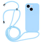 Custodia in silicone liquido con cordino a tracolla, For iPhone 13