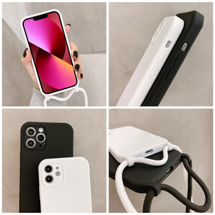 Custodia in silicone liquido con cordino a tracolla, For iPhone 13