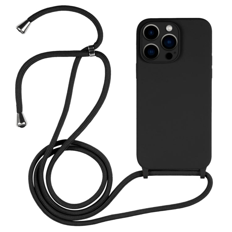 Custodia in silicone liquido con cordino a tracolla, For iPhone 13 Pro