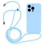 Custodia in silicone liquido con cordino a tracolla, For iPhone 13 Pro