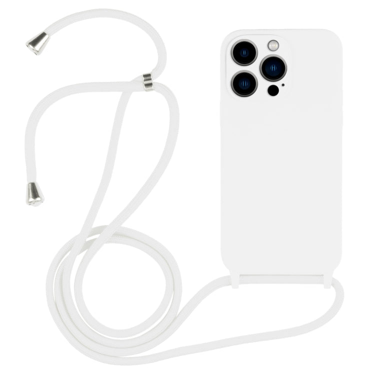 Custodia in silicone liquido con cordino a tracolla, For iPhone 13 Pro