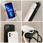 Custodia in silicone liquido con cordino a tracolla, For iPhone 13 Pro