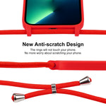 Custodia in silicone liquido con cordino a tracolla, For iPhone 13 Pro Max