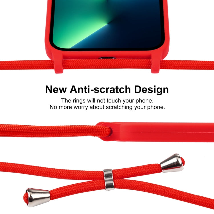Custodia in silicone liquido con cordino a tracolla, For iPhone 13 Pro Max