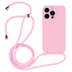 Custodia in silicone liquido con cordino a tracolla, For iPhone 13 Pro Max
