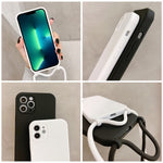 Custodia in silicone liquido con cordino a tracolla, For iPhone 13 Pro Max