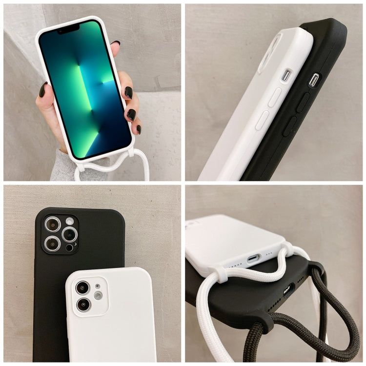 Custodia in silicone liquido con cordino a tracolla, For iPhone 13 Pro Max
