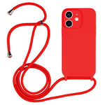 Custodia in silicone liquido con cordino a tracolla, For iPhone 12