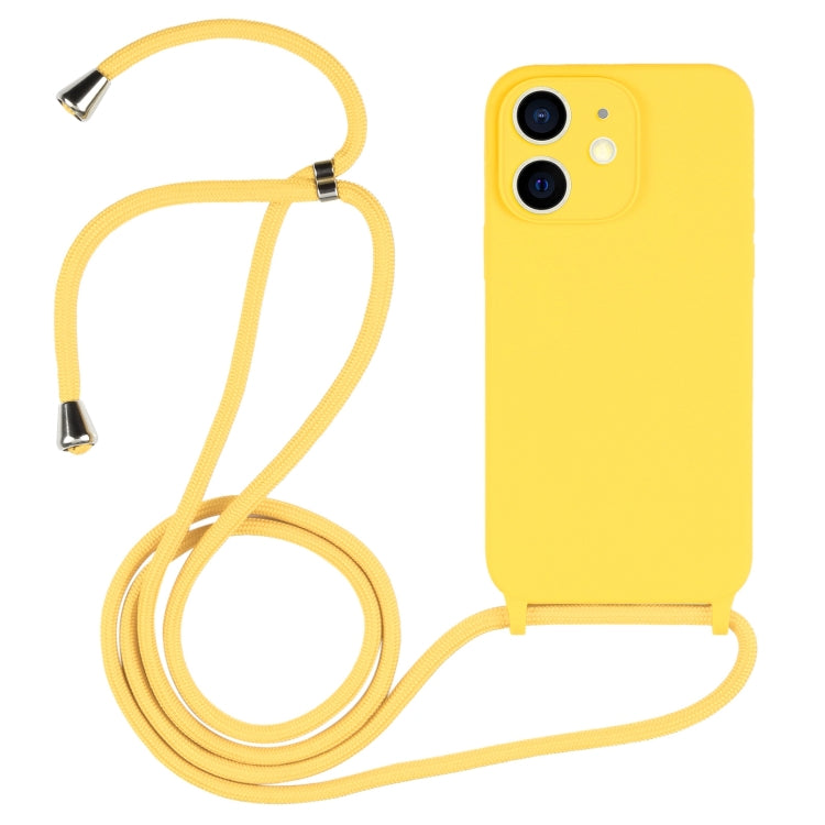 Custodia in silicone liquido con cordino a tracolla, For iPhone 12