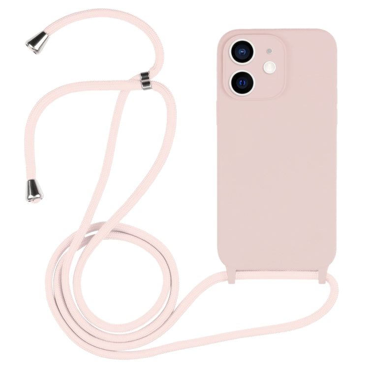 Custodia in silicone liquido con cordino a tracolla, For iPhone 12